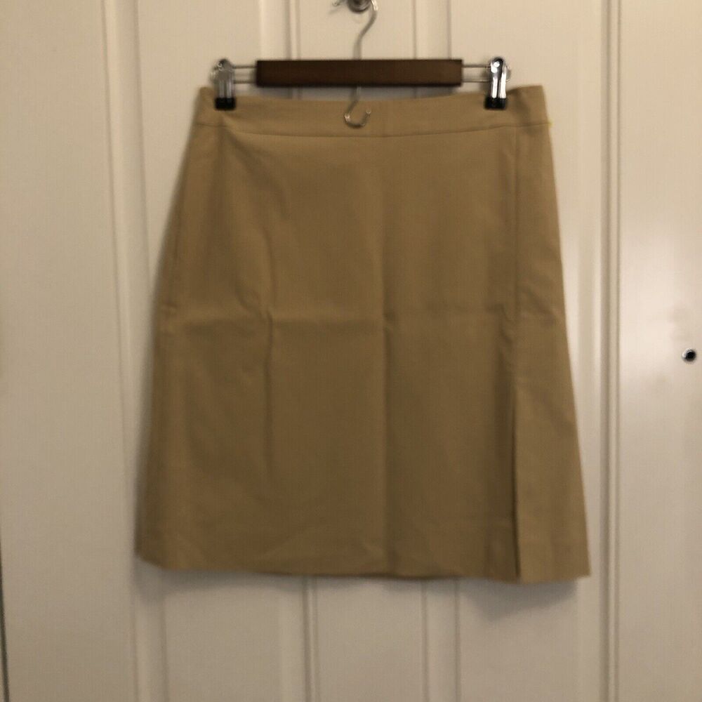 Versace Jeans Couture Mini Skirt Ladies W30" L21" tan Designer Italian Lined